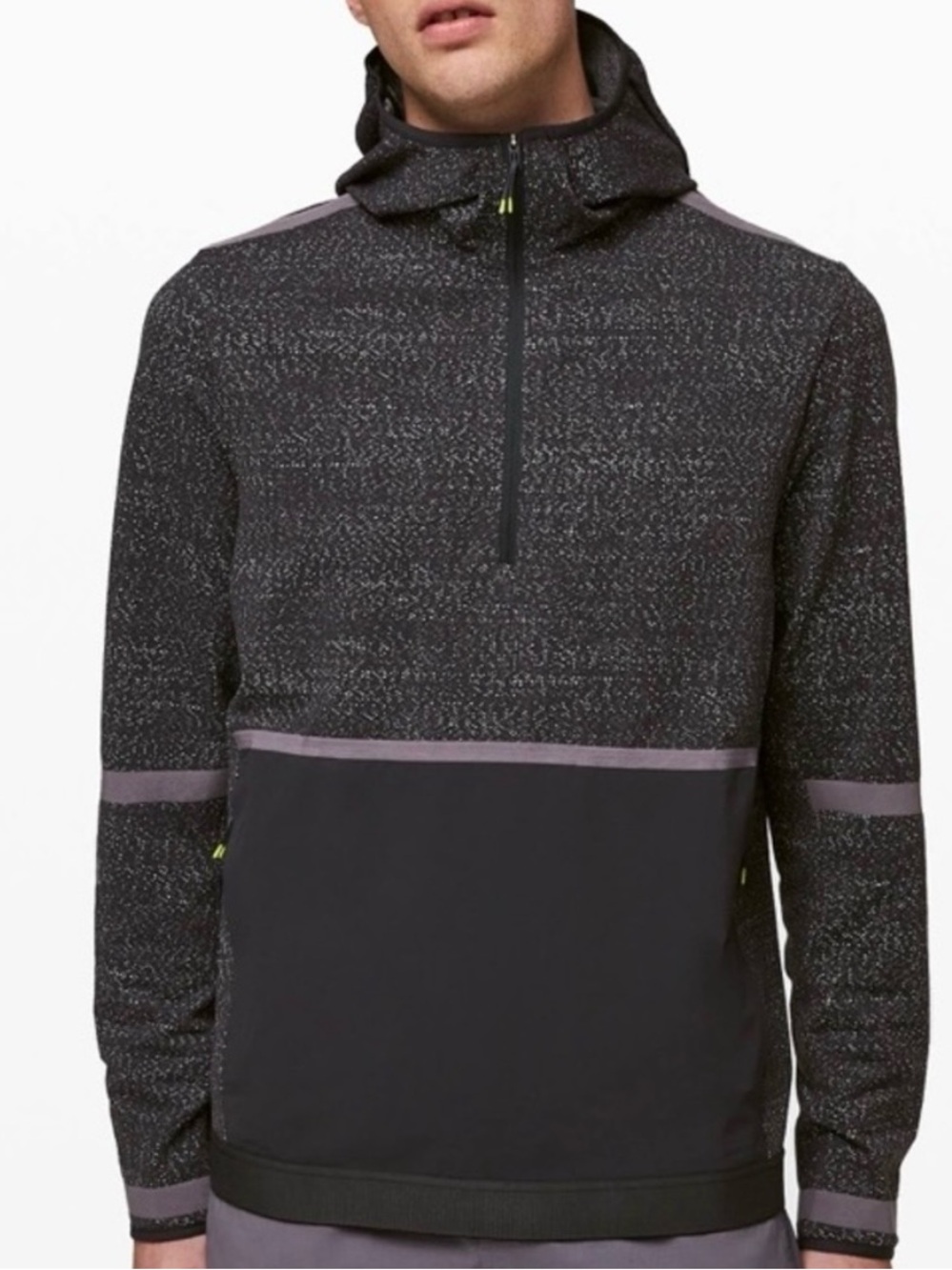 Lululemon x Robert Geller 1/2 Zip Pullover Hoodie Heather Grey Moonphase Size M